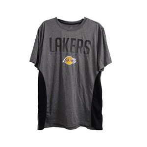 Los Angeles Lakers Shirt Mens XL UNK NBA Activewear Gray Short Sleeve Basketball